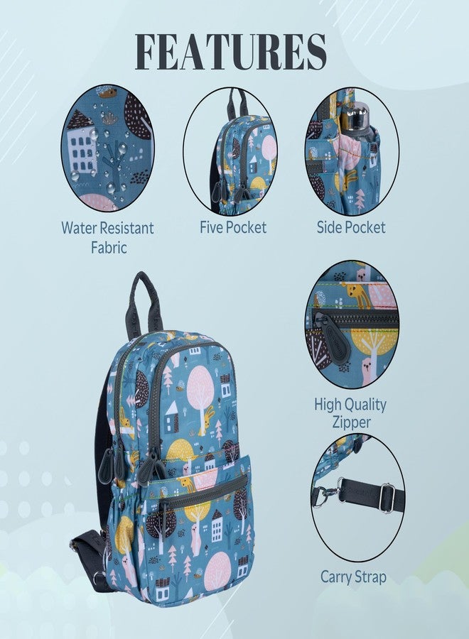 MISTYCDEP 33L Polyster Cute and Stylish School Bag for Girls and Boys - Perfect Backpack for School, College, Office, Travel and Tution Durable School bags for Kids, Laptop Bag ((Blue)) - Image 5